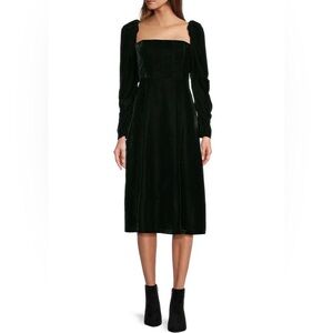 Antonio Melani Midi Mackenzie Long Sleeve Velvet Dress